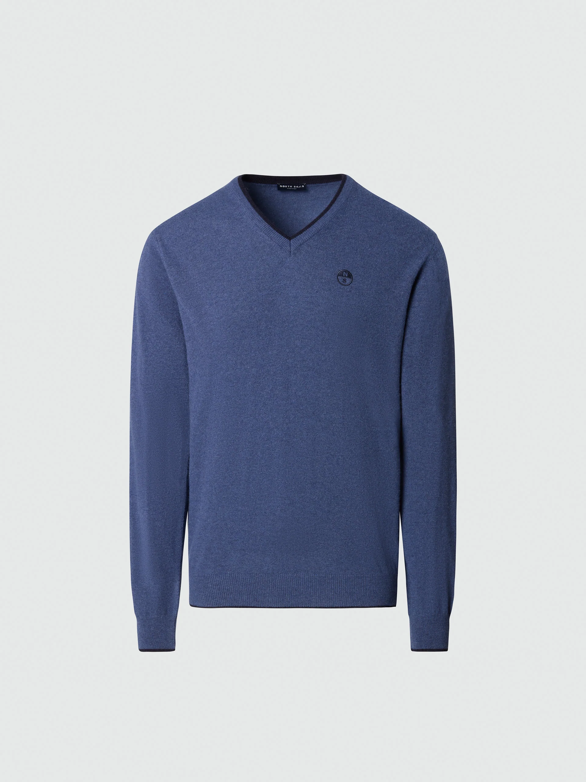 V-neck sweater with embroidered logo - Image 9