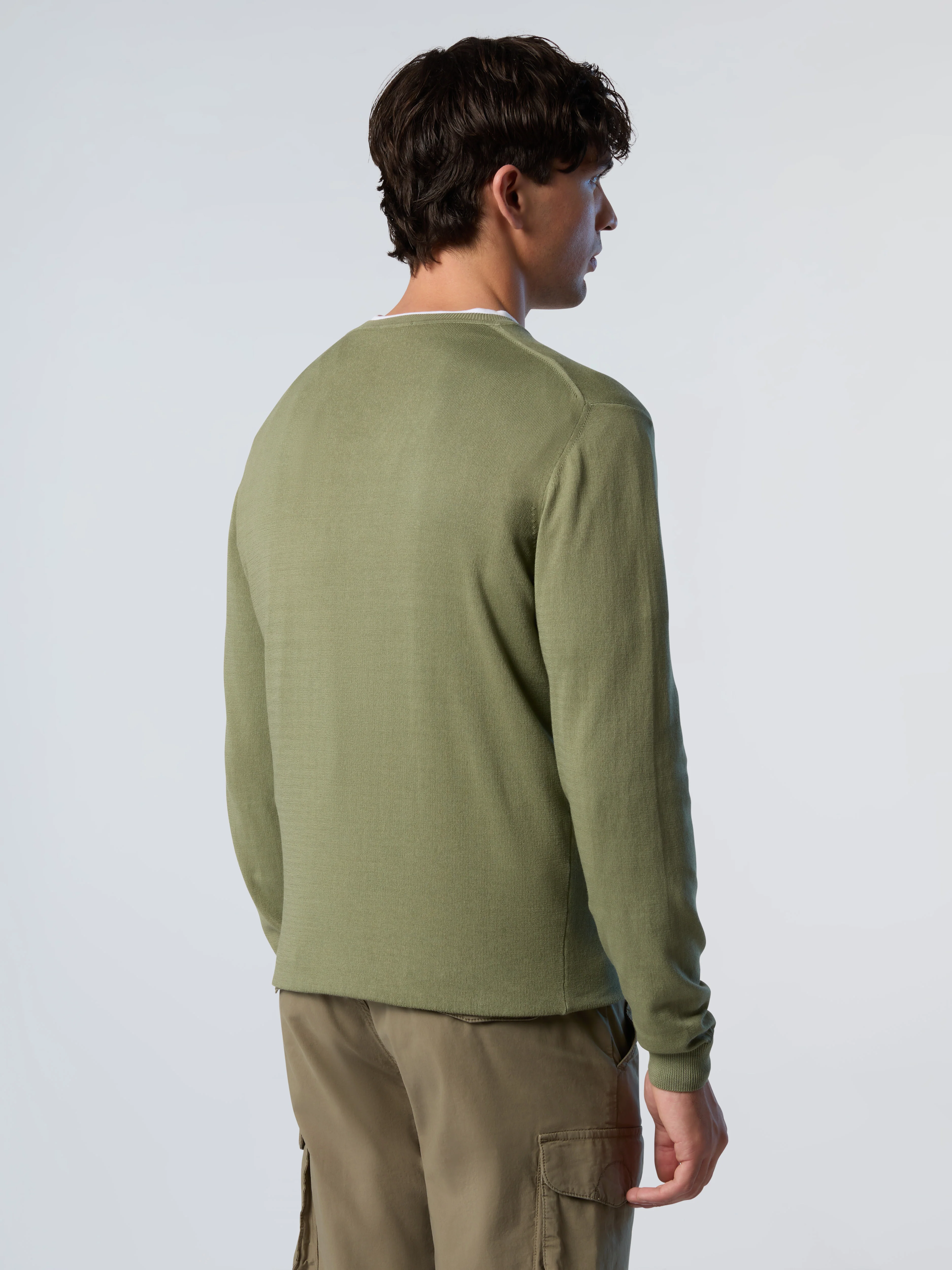 V-neck sweater with logo label - Image 4