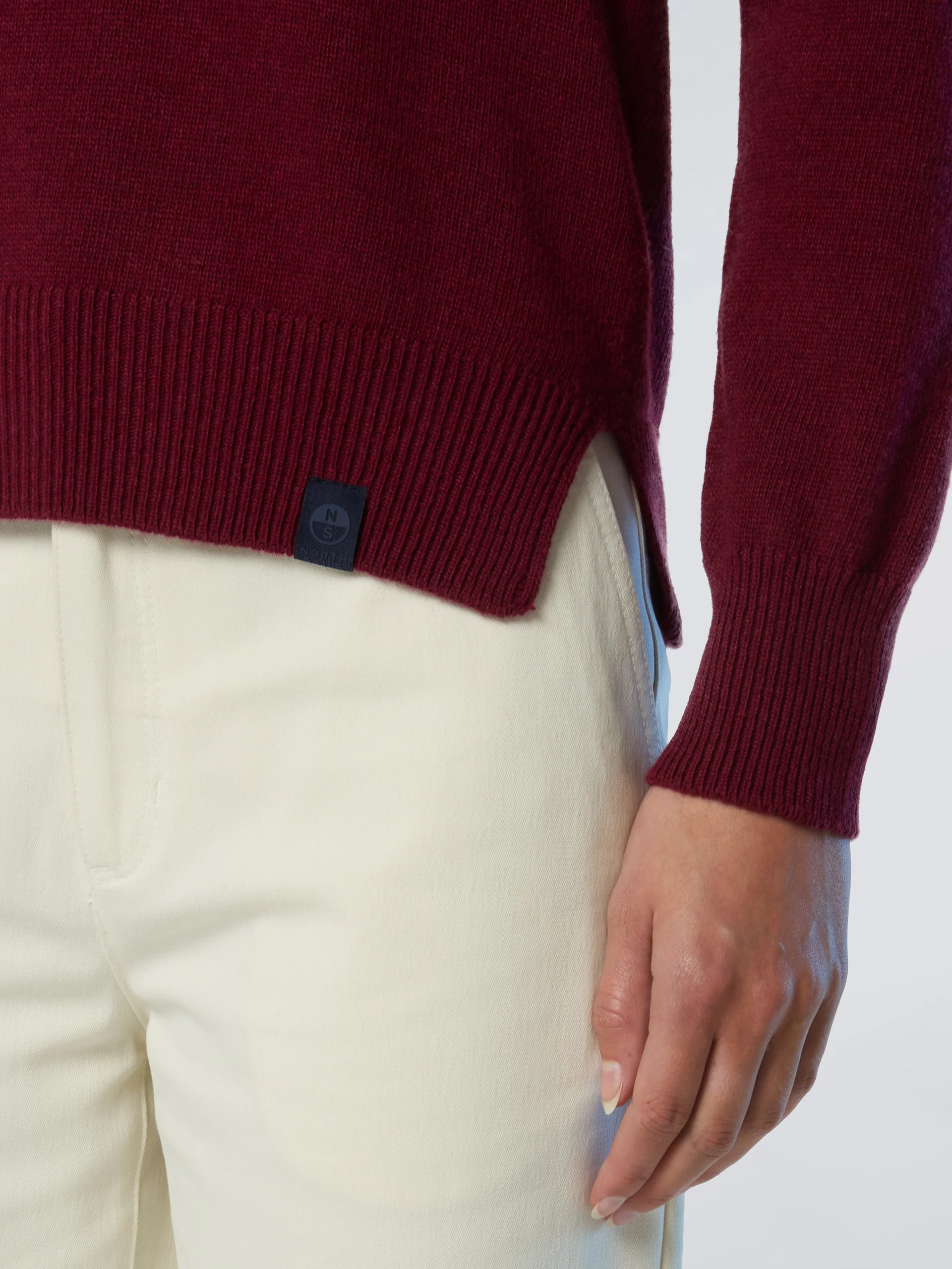 V-neck saddle shoulder sweater - Image 6