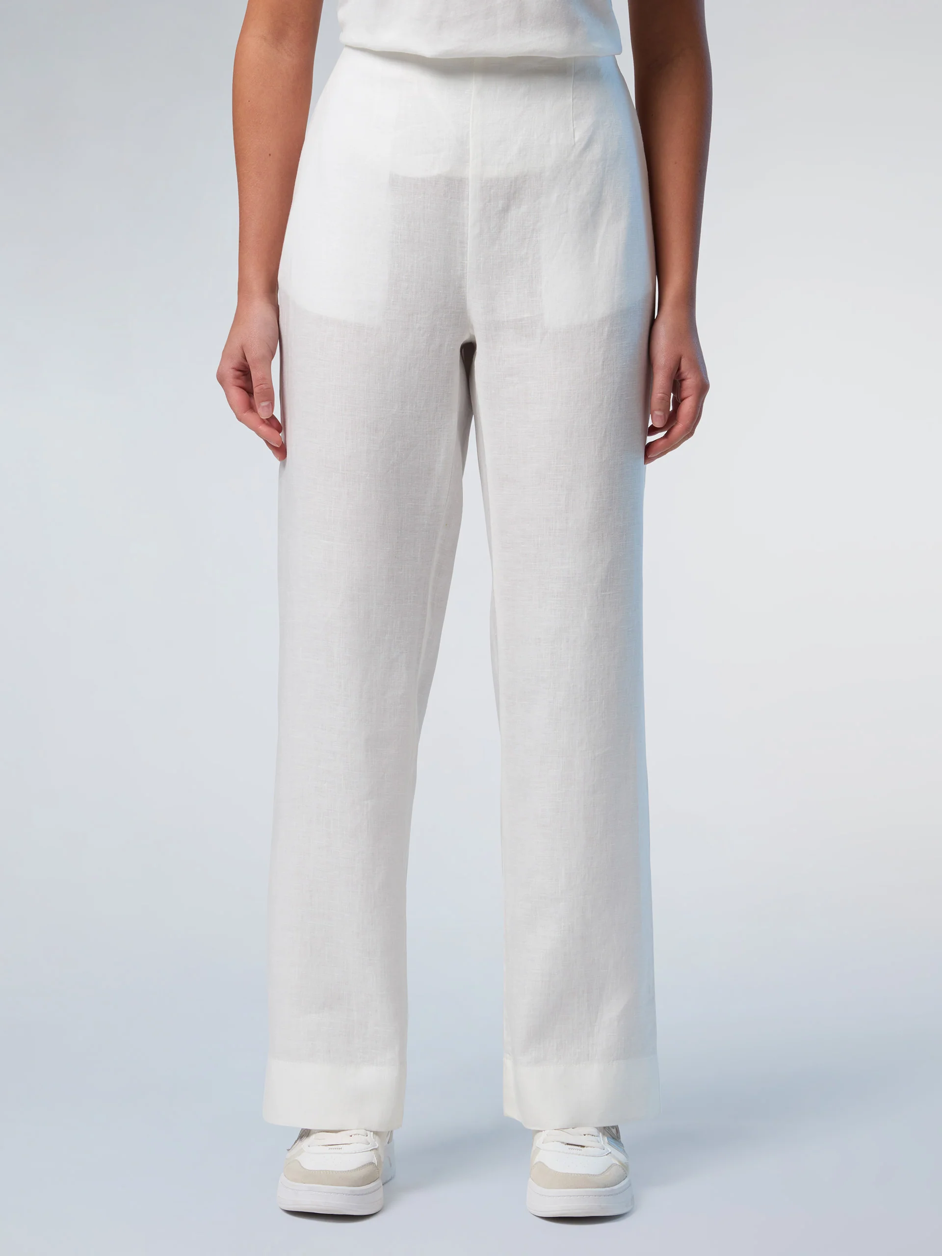 Wide-leg linen pants