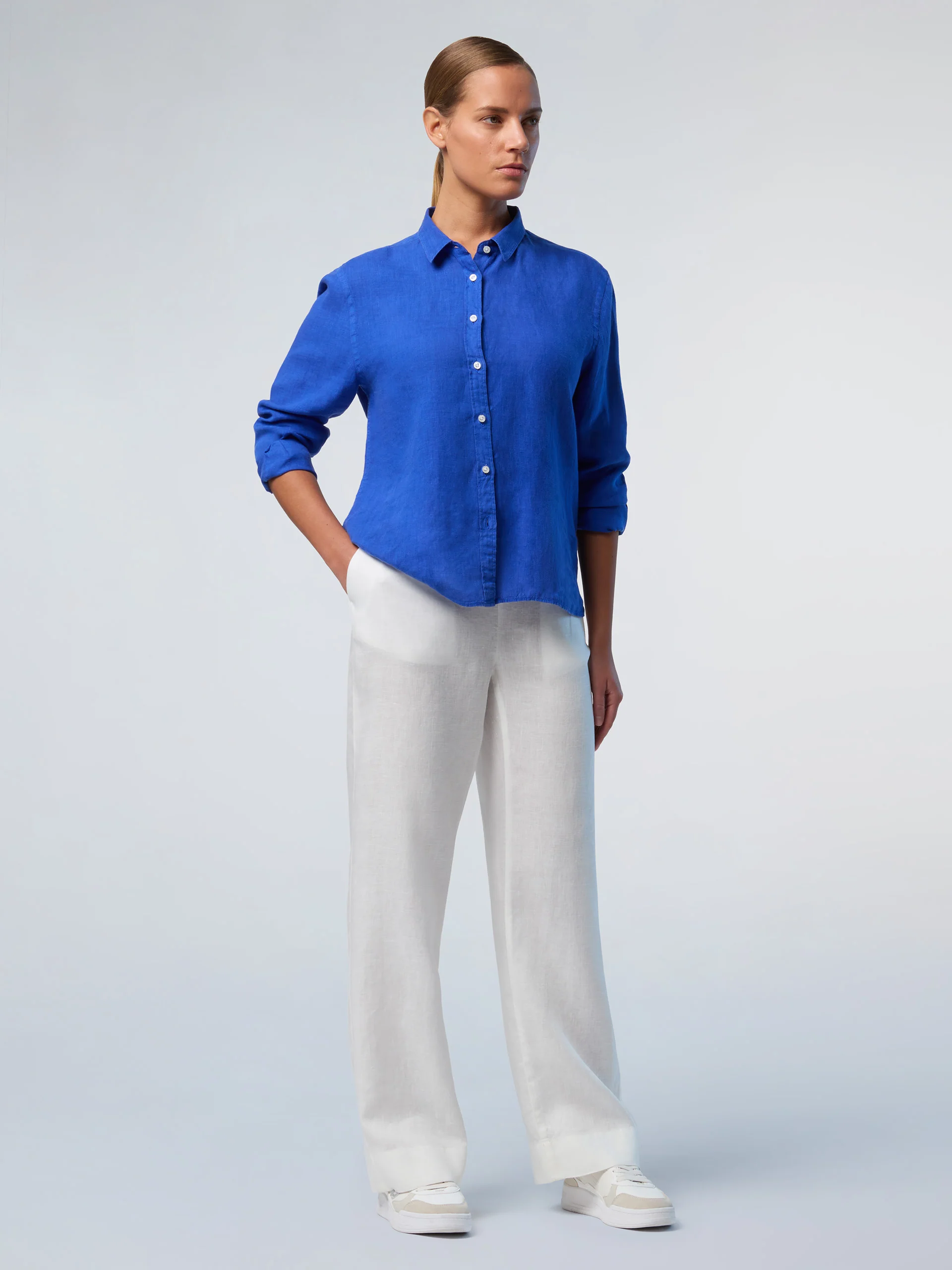 Wide-leg linen pants - Image 2